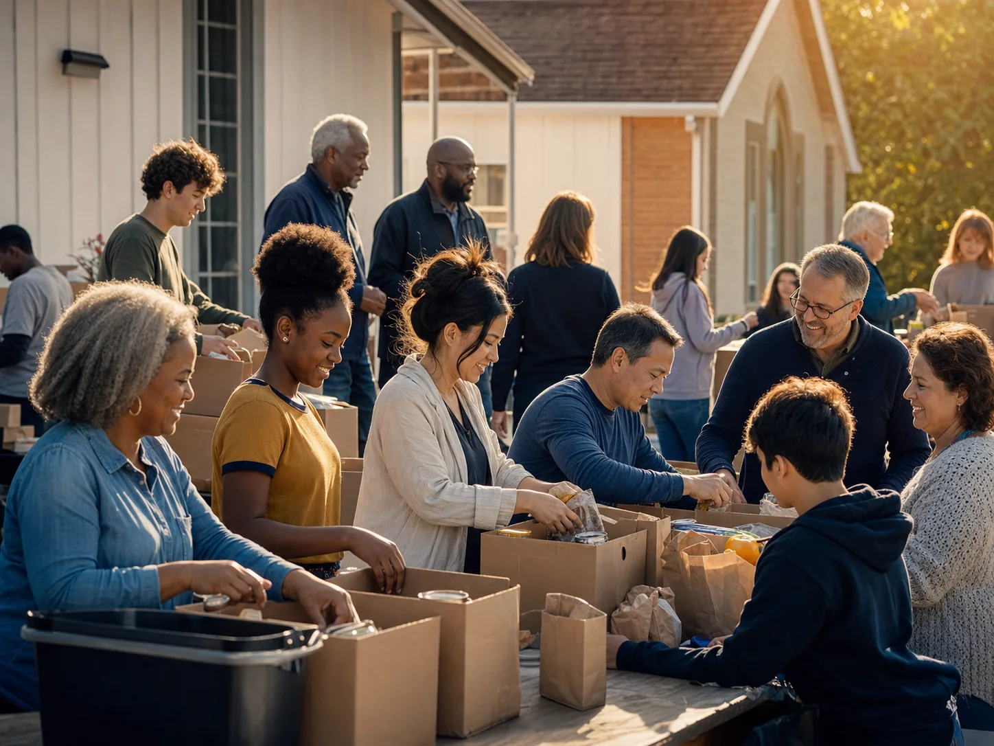A local church congregation serving its community together